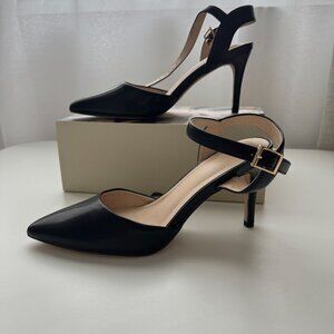 Fttpdeaus Women Stilettos Heels Pump Backless Ankle Strap Closed Toe Sandals